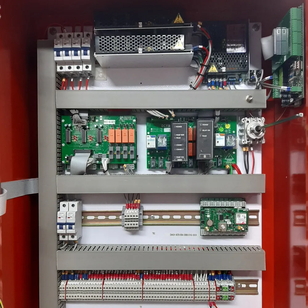Fire data logger in an electrical cabinet